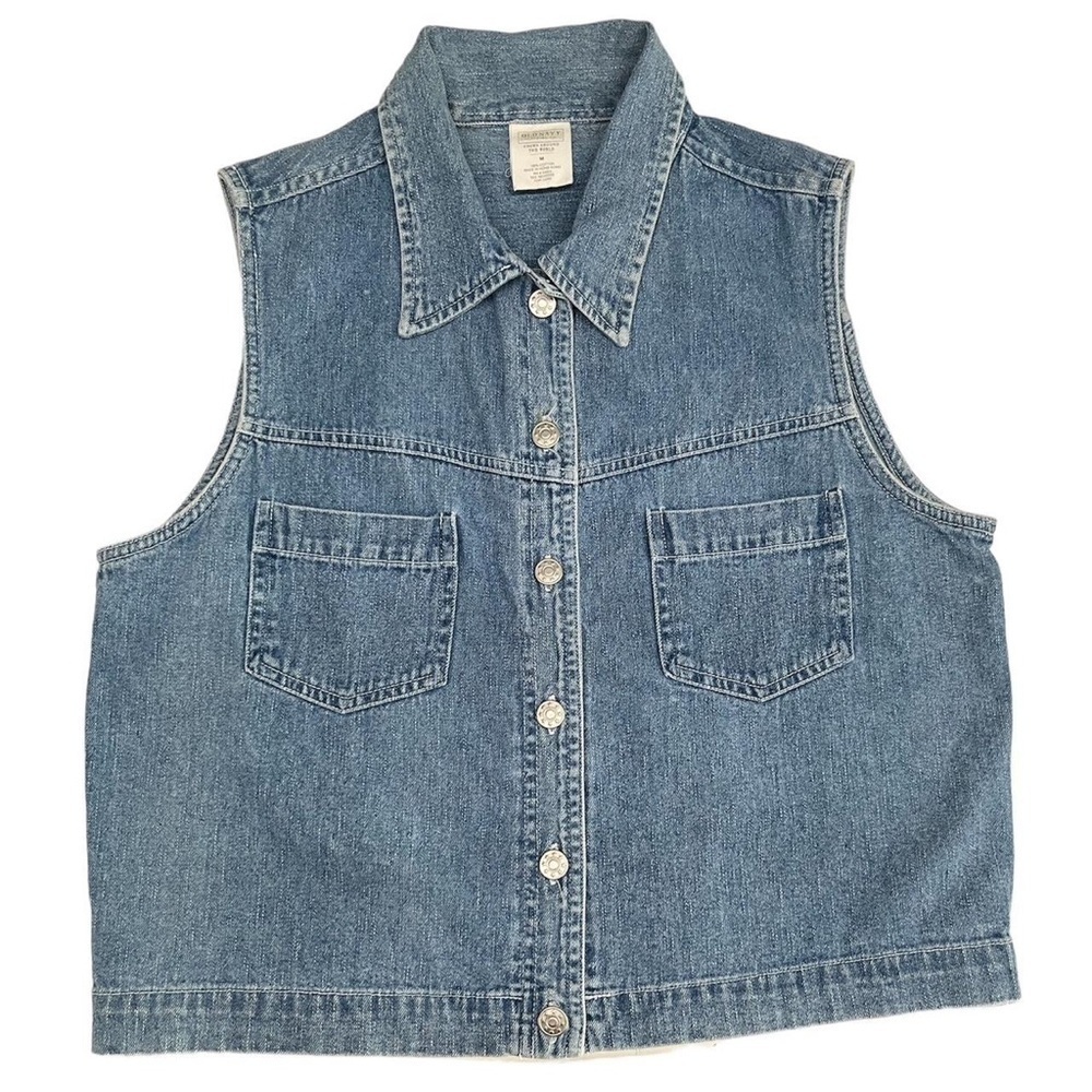 90’s Old Navy Denim Vest 100% Cotton - Picture 1 of 3